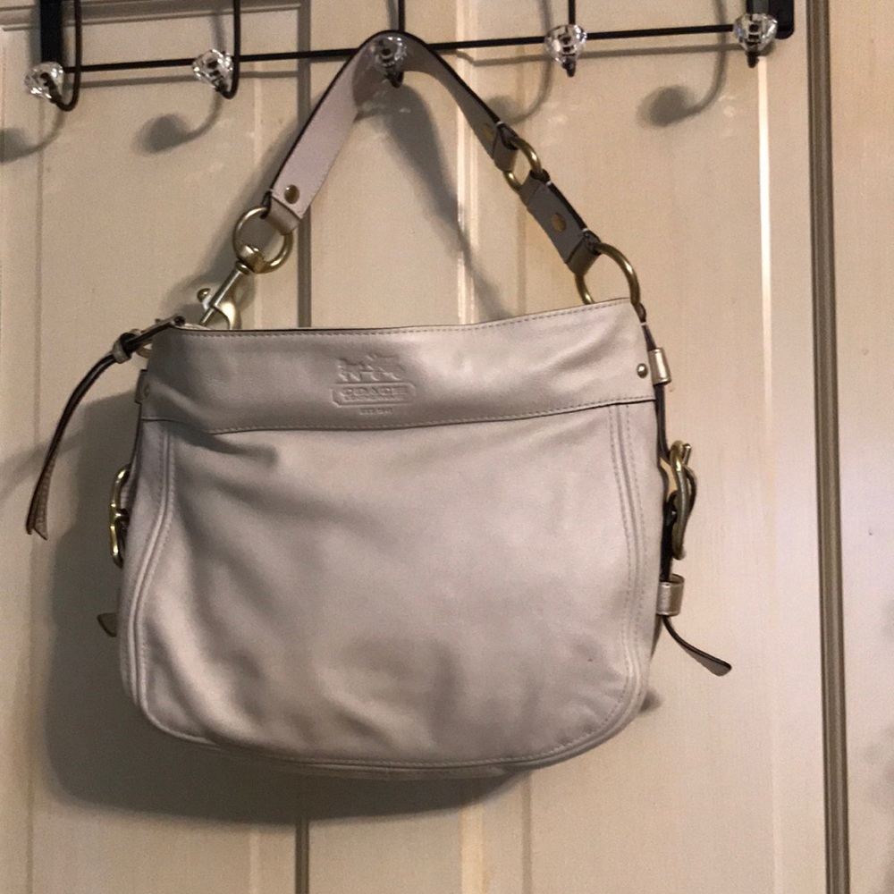 Coach Zoe Leather Hobo Shoulder Bag Gem